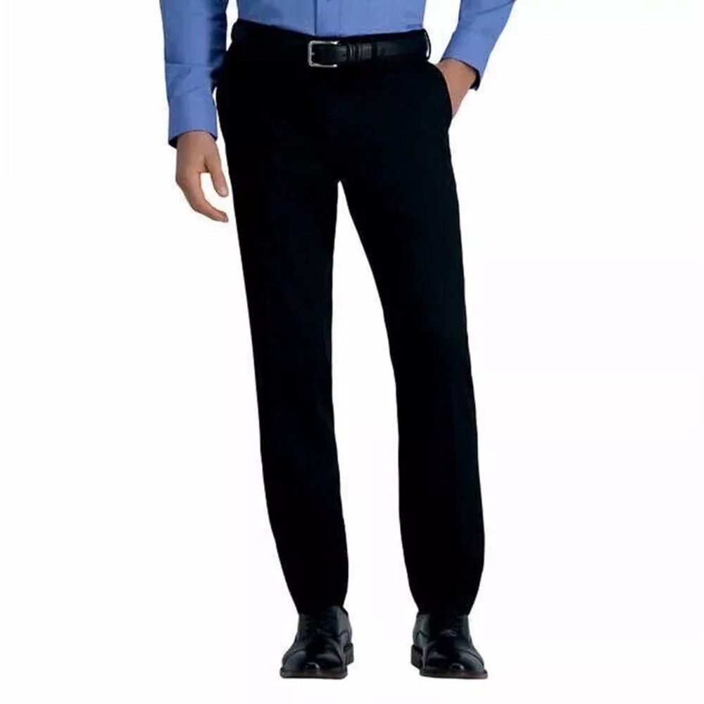 Haggar‎ Men's 365 Flex Performance Stretch Straight Fit Pants Black 32x32 NWT